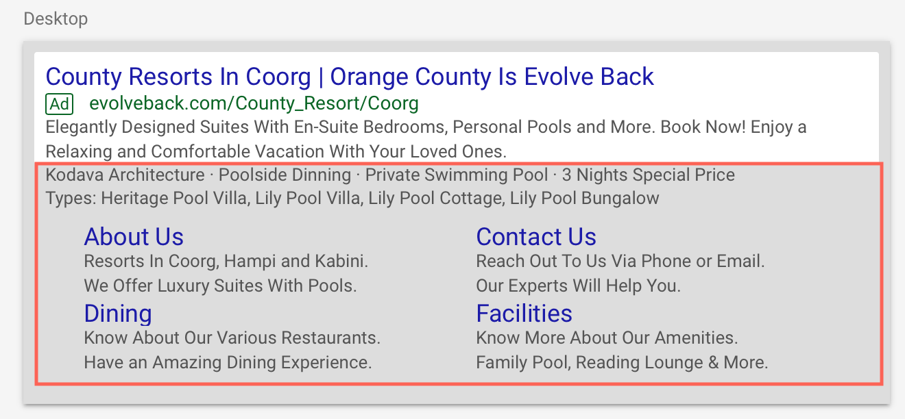 Google Search Ads Extensions