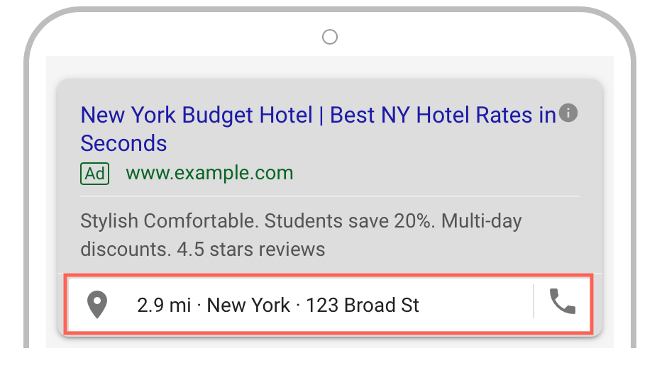 Search Ads Location Extensions