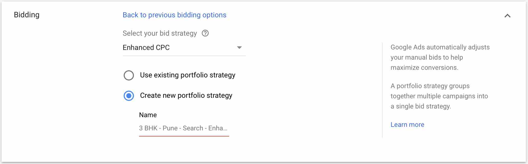 Google Ads ECPC Bidding Strategy