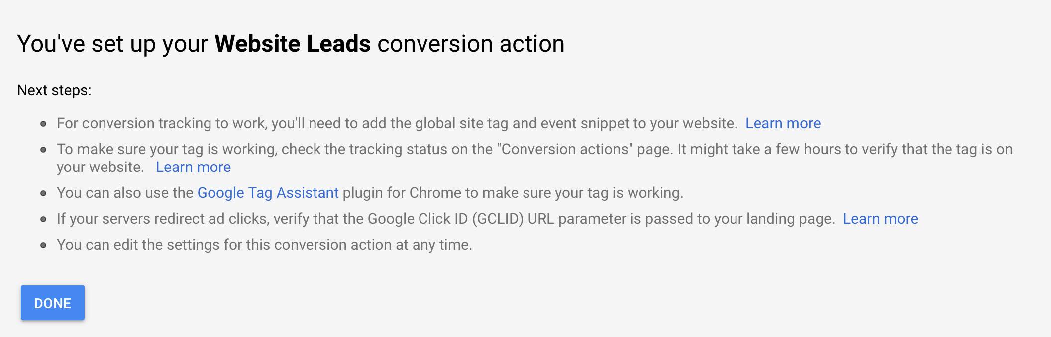Google Ads Conversion Tracking 
