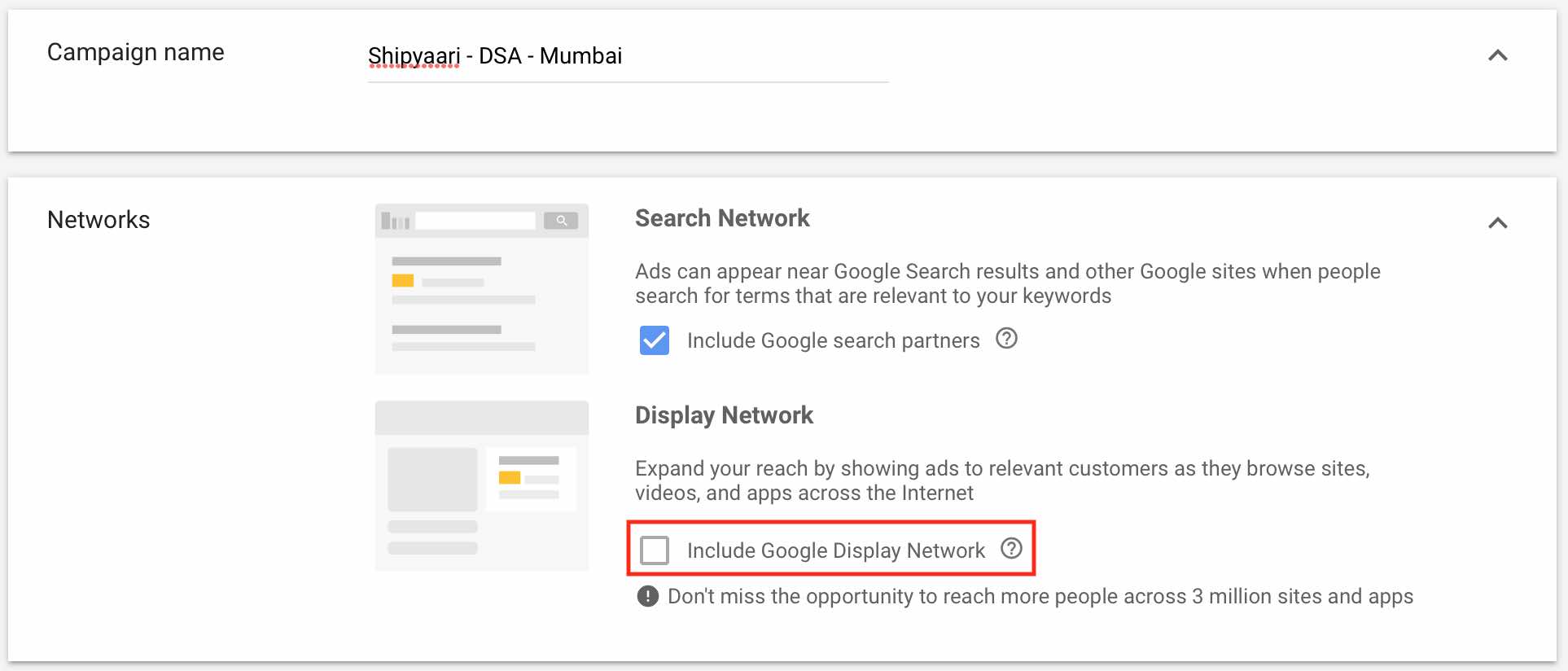 Search Network Campaign DSA