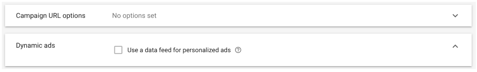Google Ads Campaign URL Option