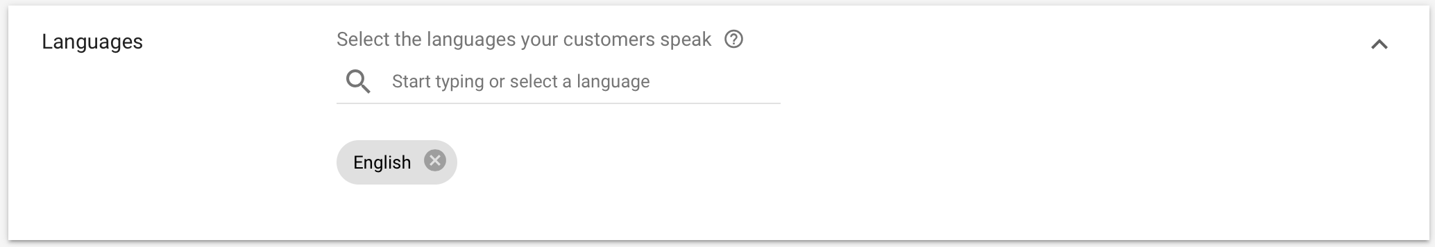 YouTube Ads Languages Option