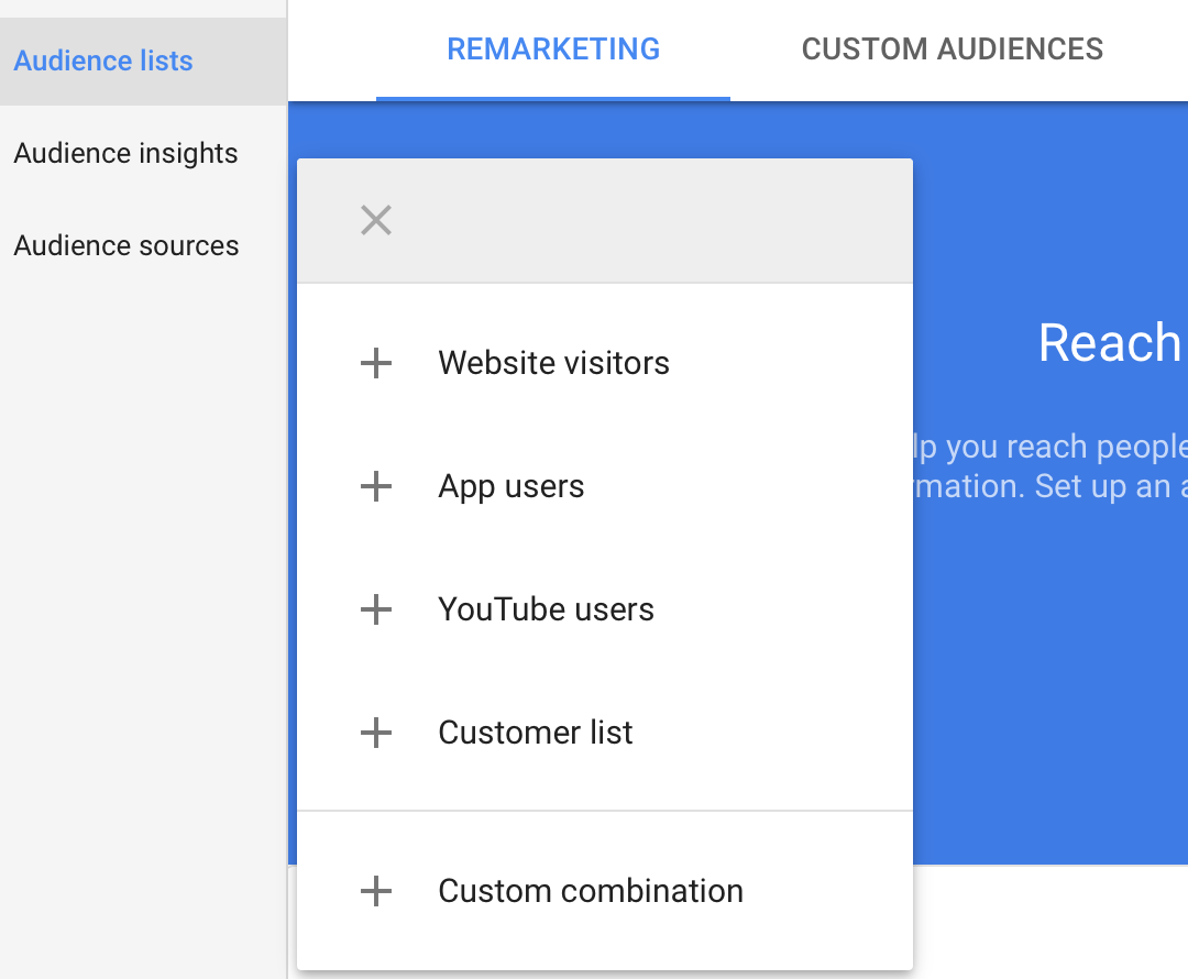 Remarketing Lists in Google Ads