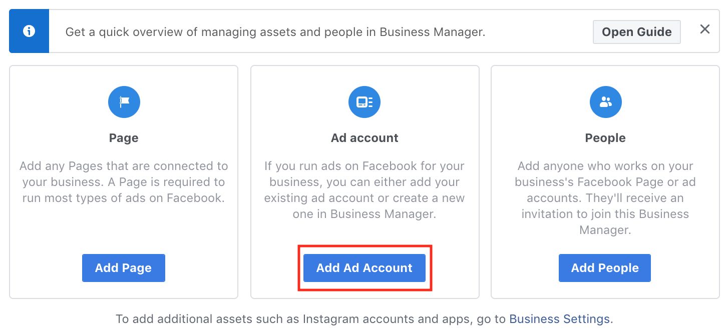 Ad Account Linking in Business Manager