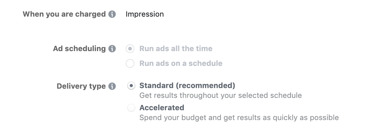 Facebook Ad Delivery Types