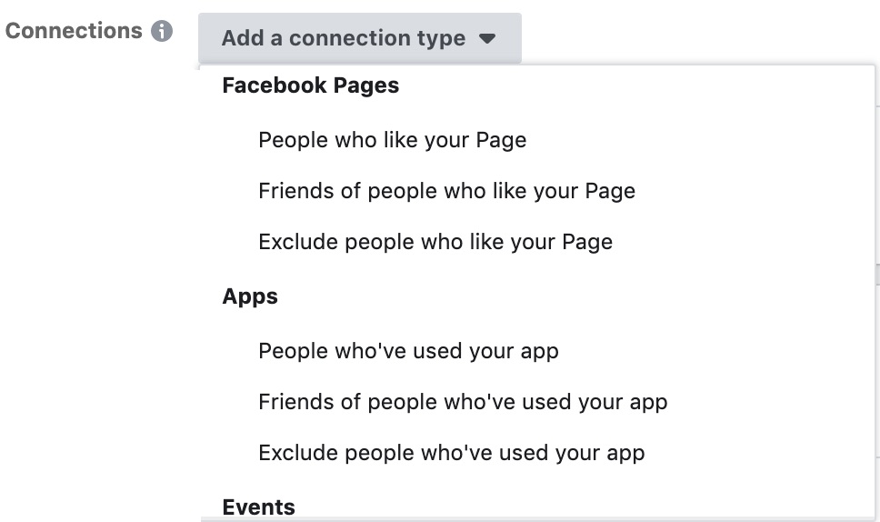 Connections in Facebook