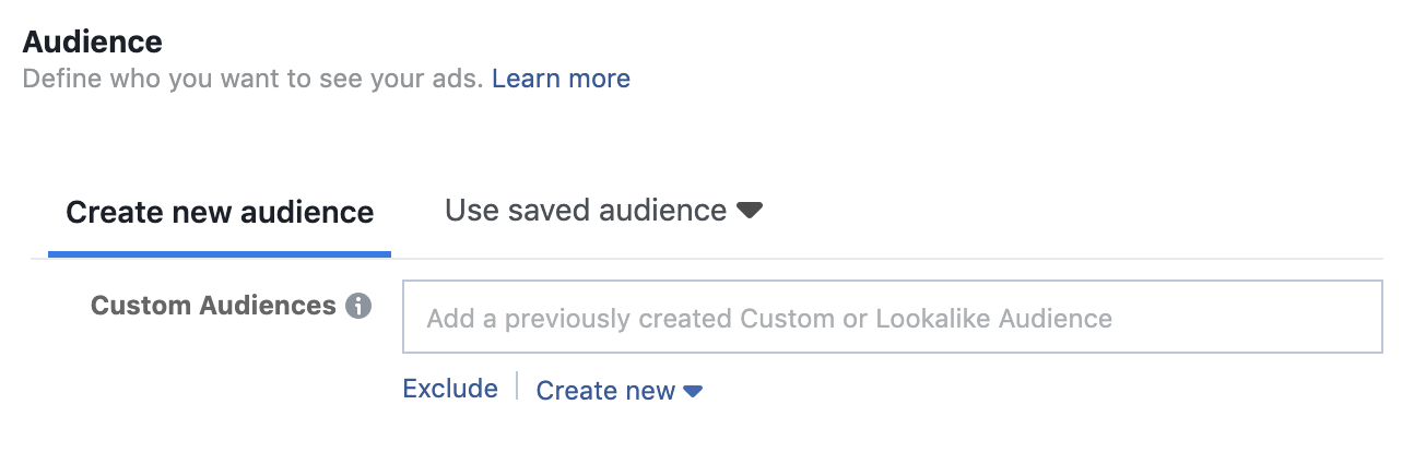Audiences in Facebook