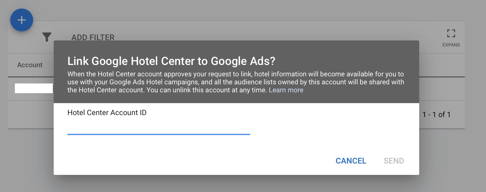 Linking Hotel Centre to Google Ads Account
