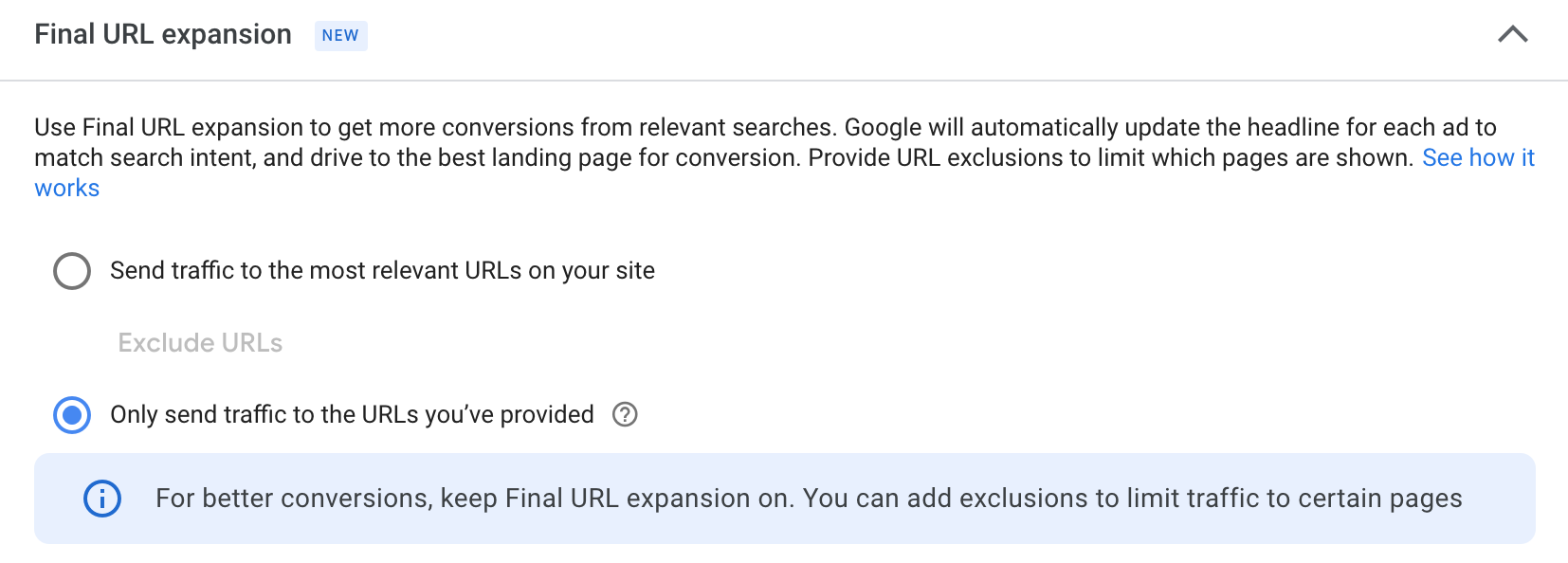 Final URL Expansion in Performance Max