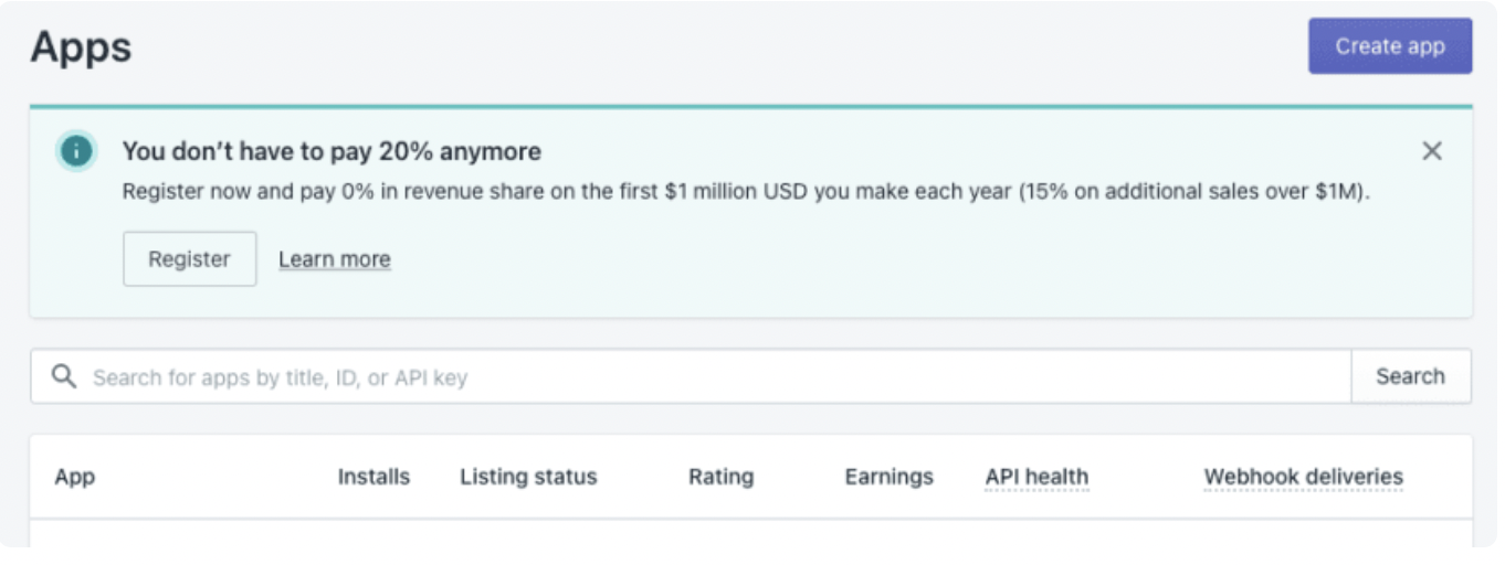 0% Revenue Shares from Shopify Developers 