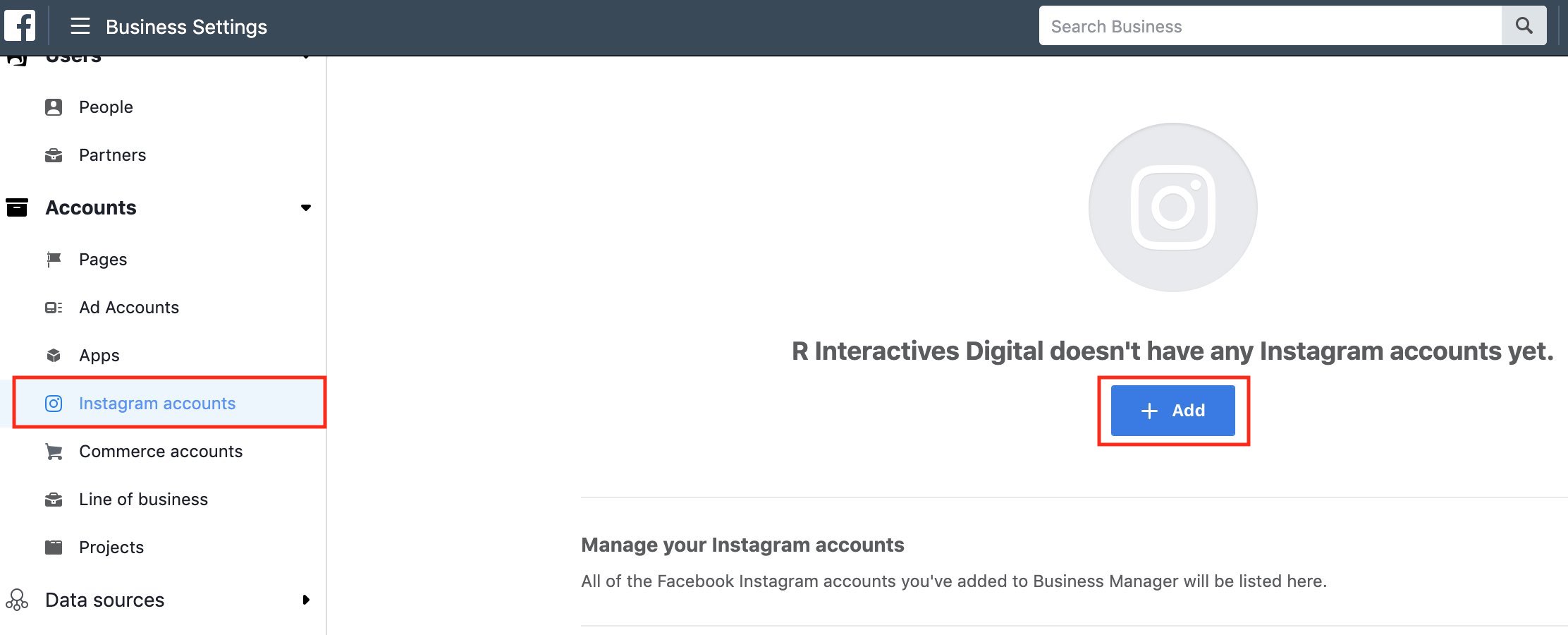 Adding Instagram to Business Manager
