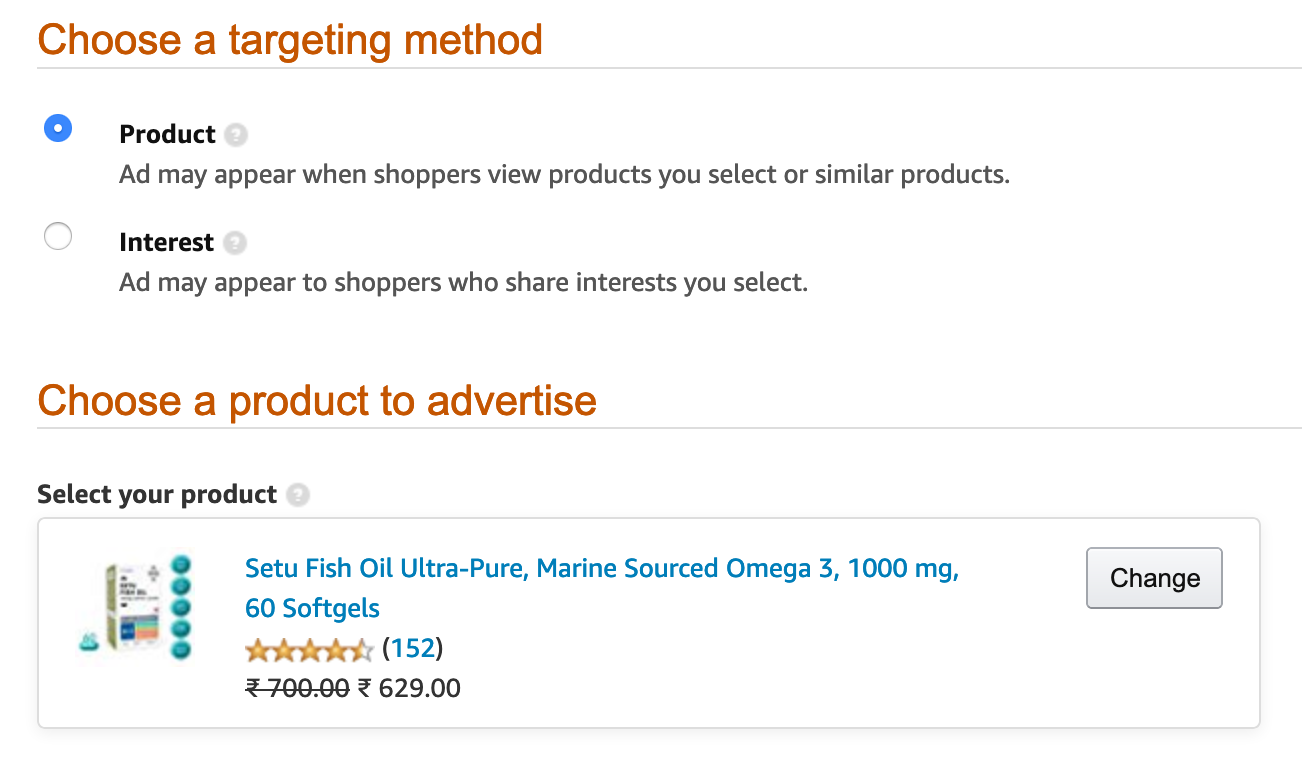 Amazon Ads Product Targeting for Display Ads