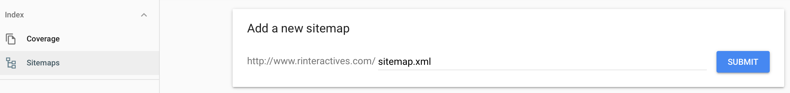 Sitemap URL Submission with Search Console