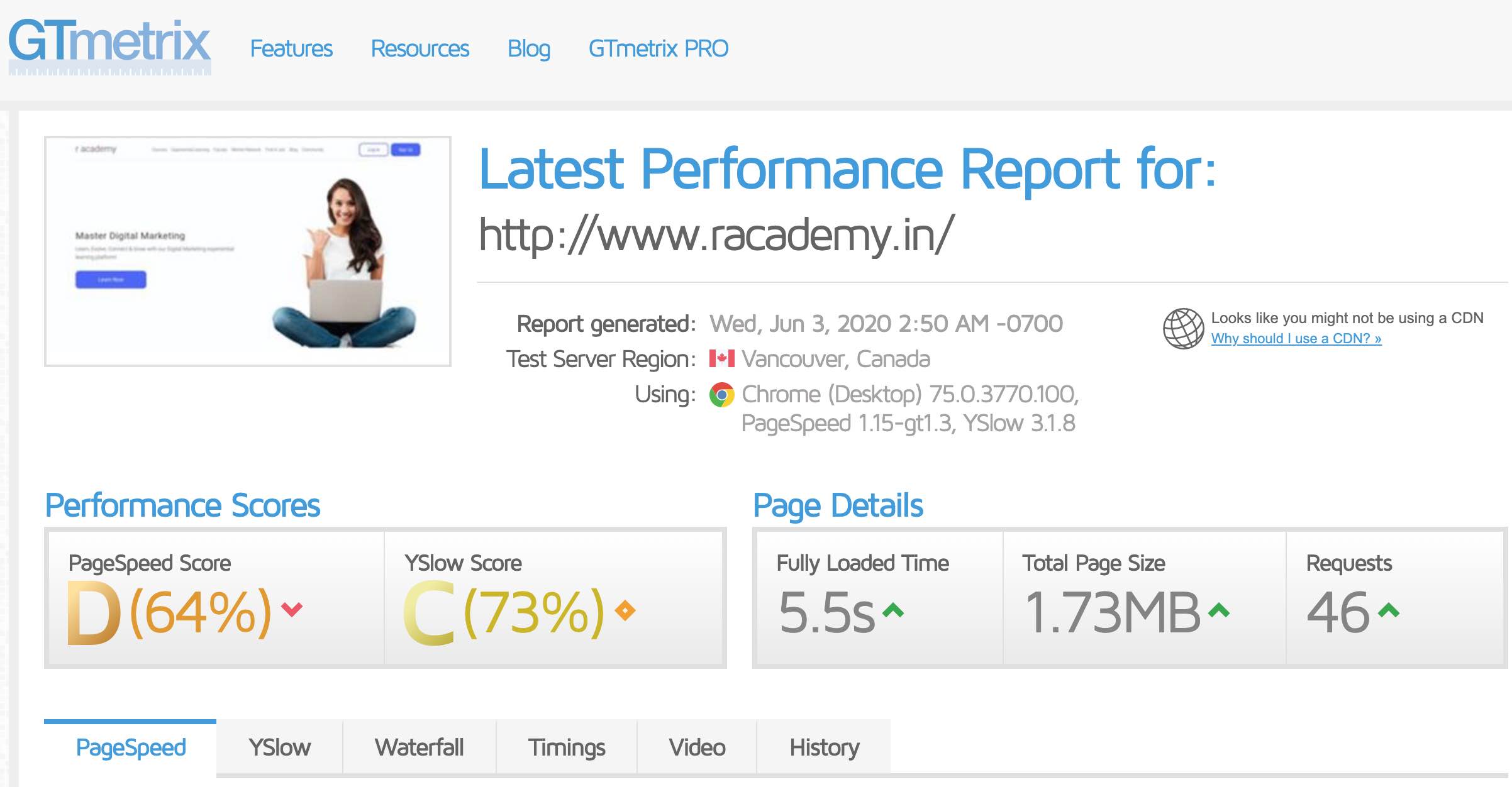 Page Speed R Academy