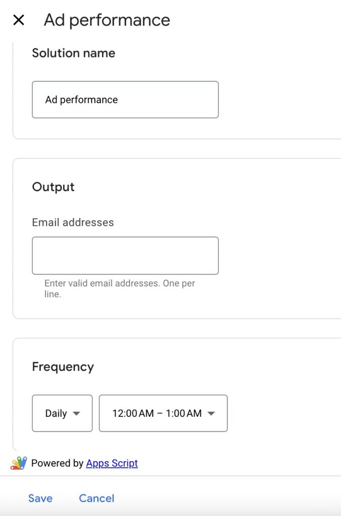 How to Setup Google Ads Solutions Ad Performance Report 