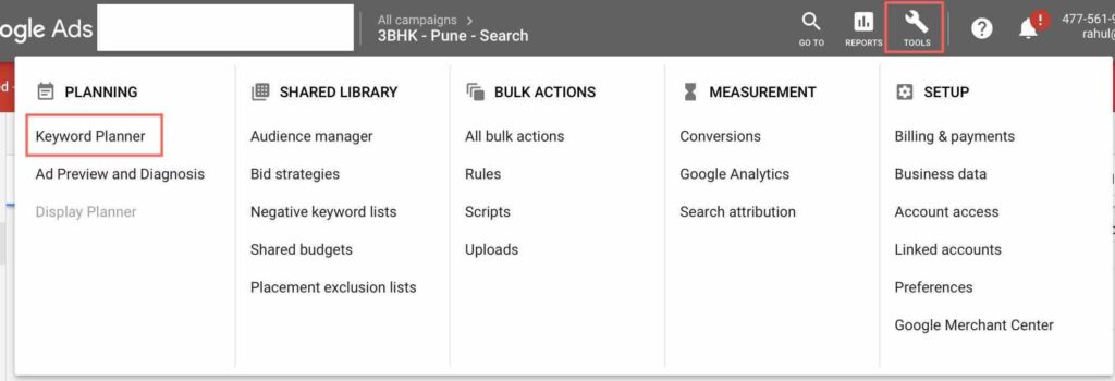 Google Keyword Planner
