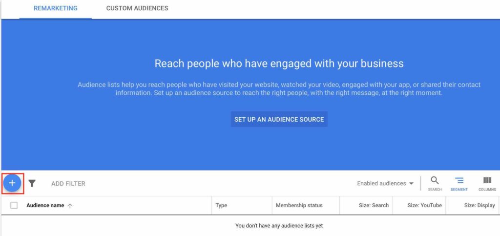 Create Display Remarketing Campaign