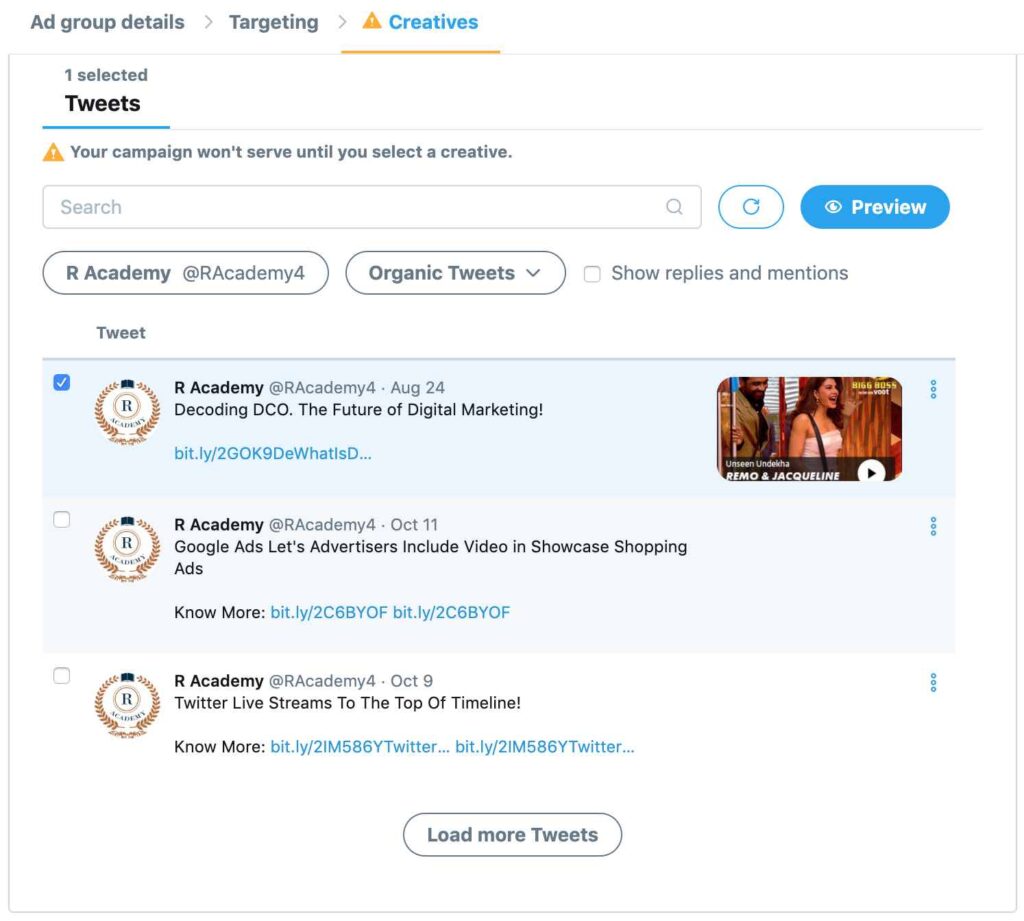 Ad Copy in Twitter Ads