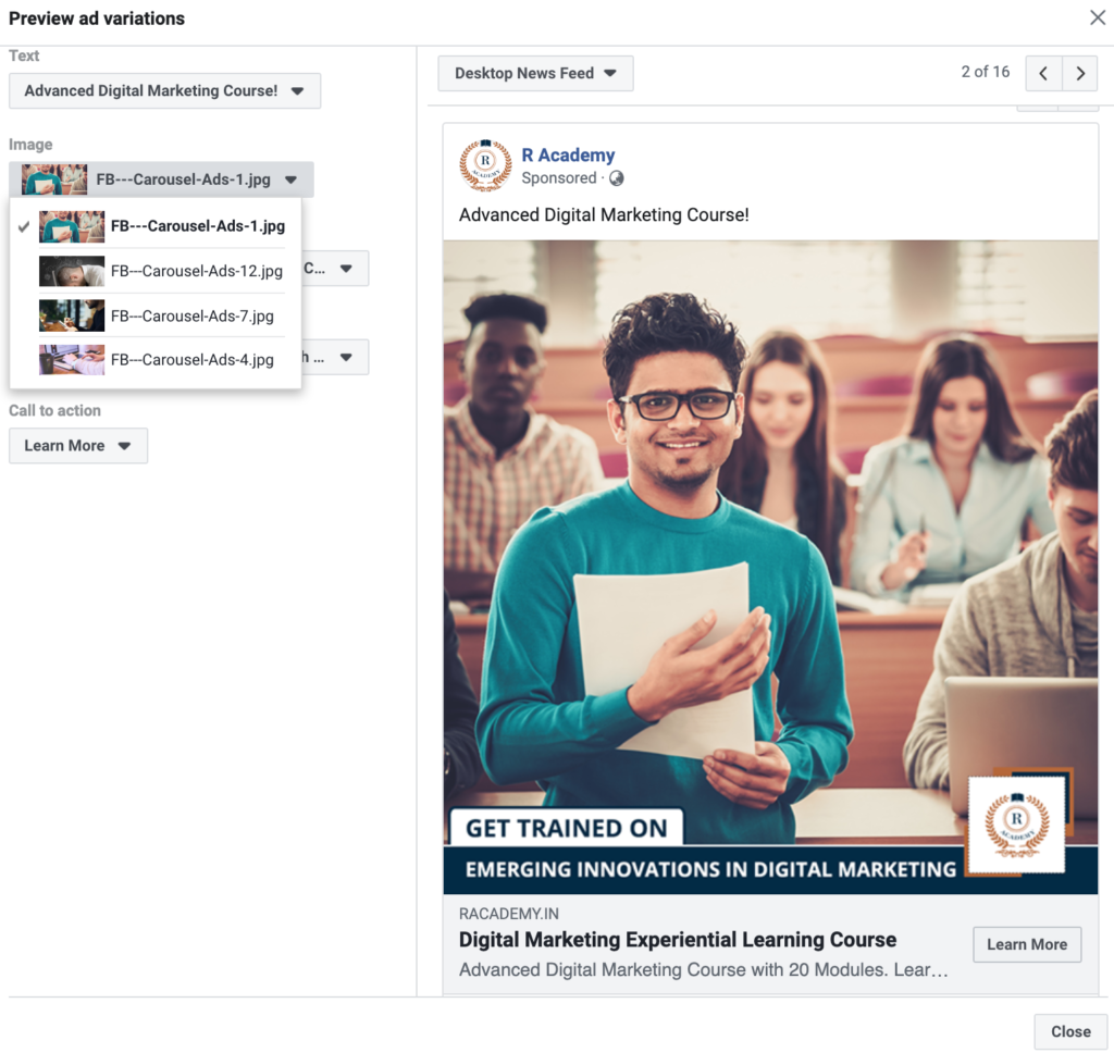 Facebook Dynamic Creative