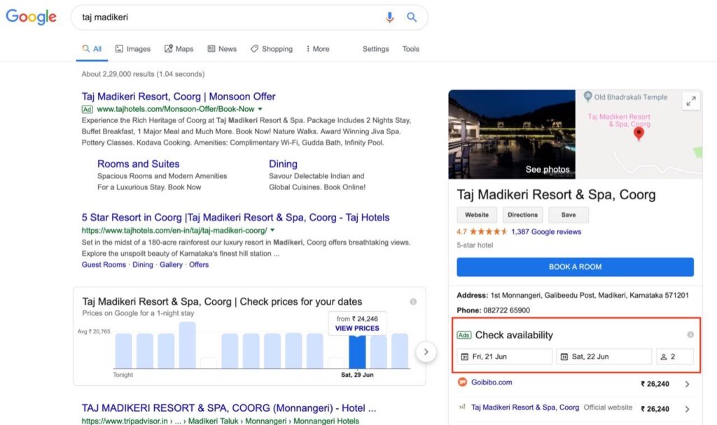 Google Hotel Ads