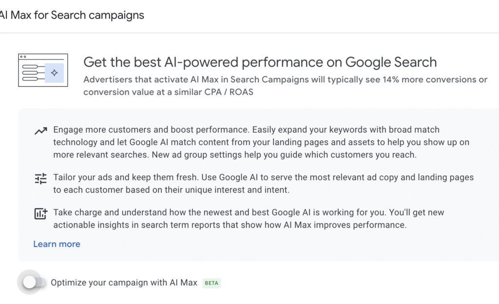 What is AI-Powered Performance in Google Search Ads